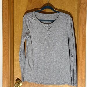 Classic Gray Henley Shirt